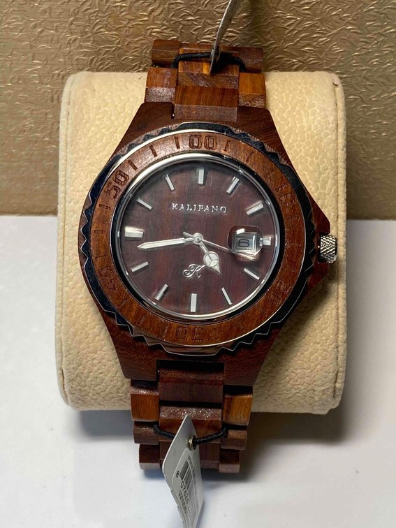 Kalefano Organic Dark Wood Watch
