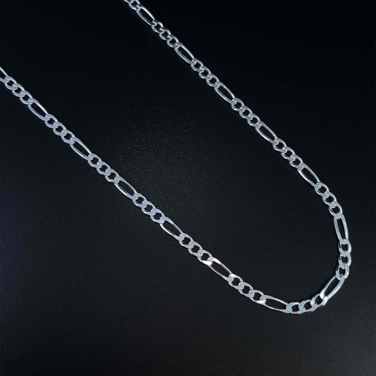 Sterling Silver 925 30" Figaro Chain 