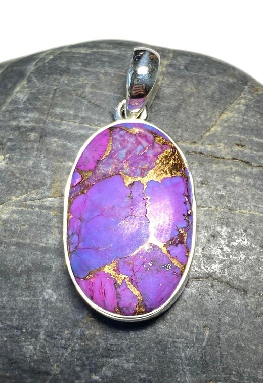Purple Copper Turquoise Pendent 