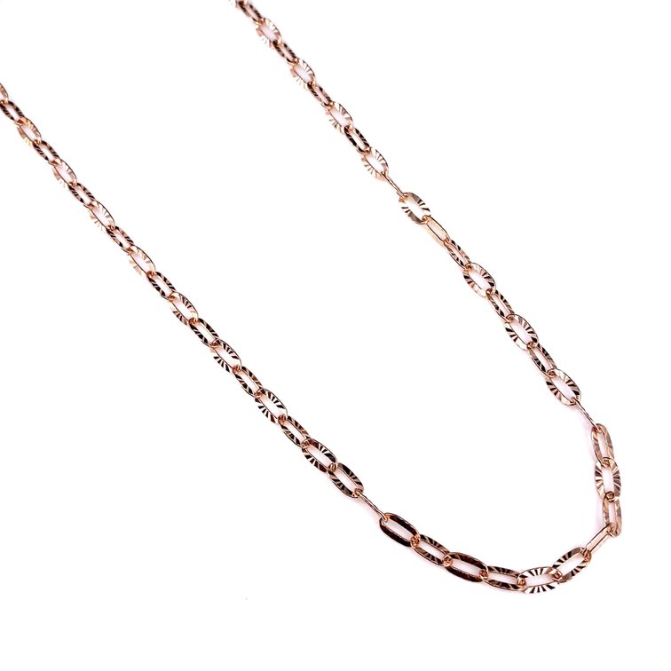 Sterling Silver 925 Rose Gold Colored Adjustable 16-18" Chain 
