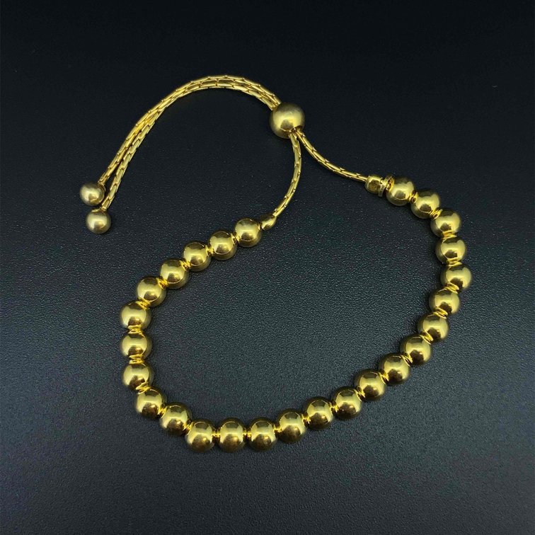 Sterling Silver 925 Gold Colored Adjustable Bracelet