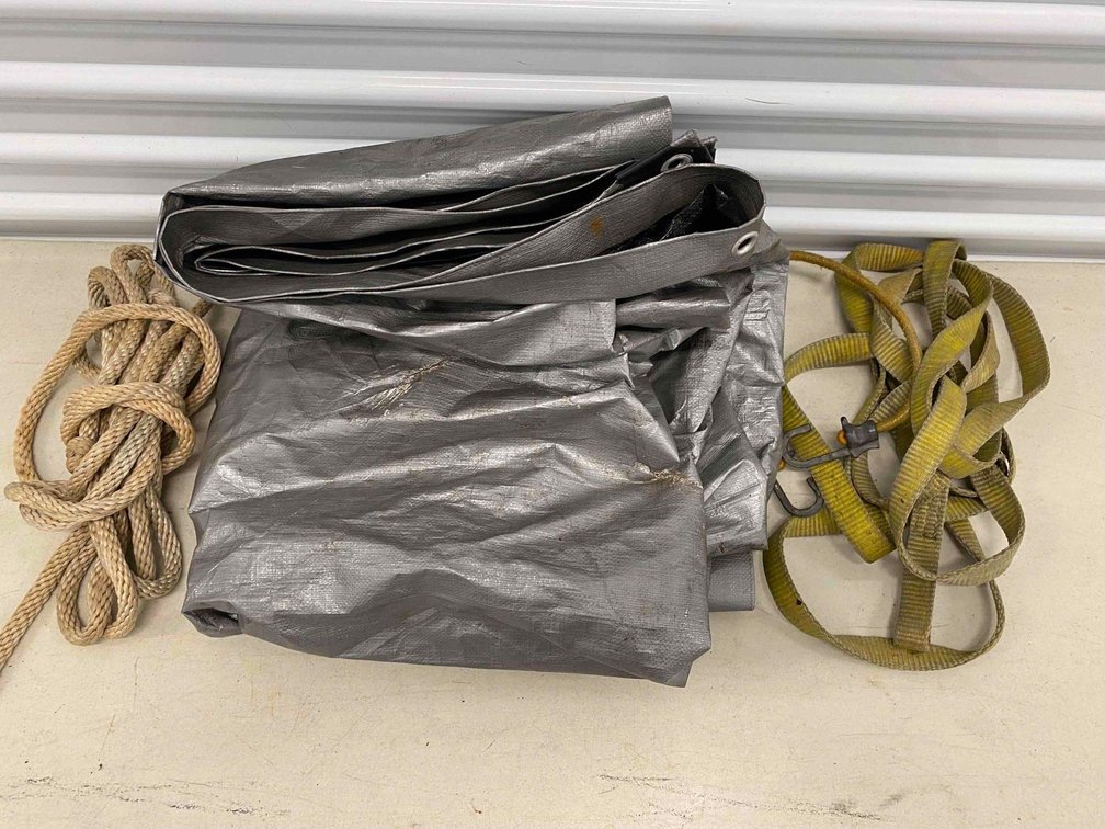 Tarp, Straps and Rope 
