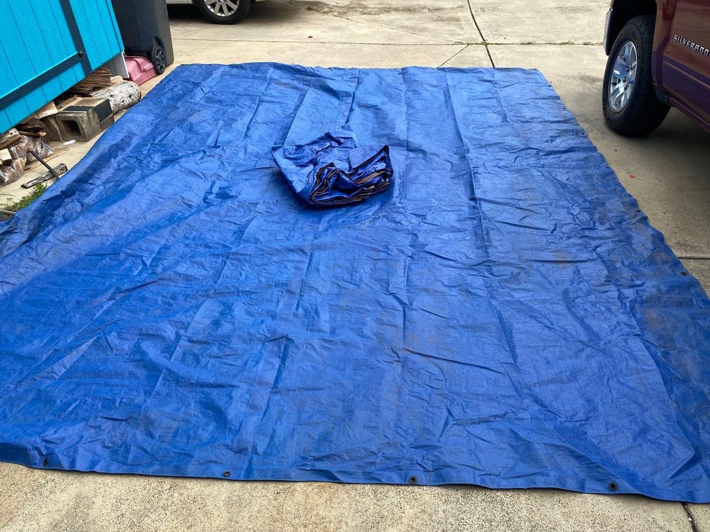(X's 2) 182" X 142" Blue Tarps 