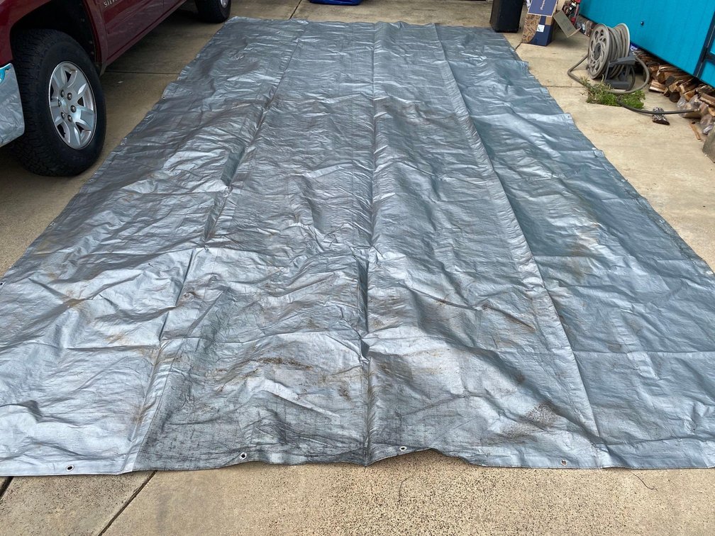 122" X 225" Gray Tarp 