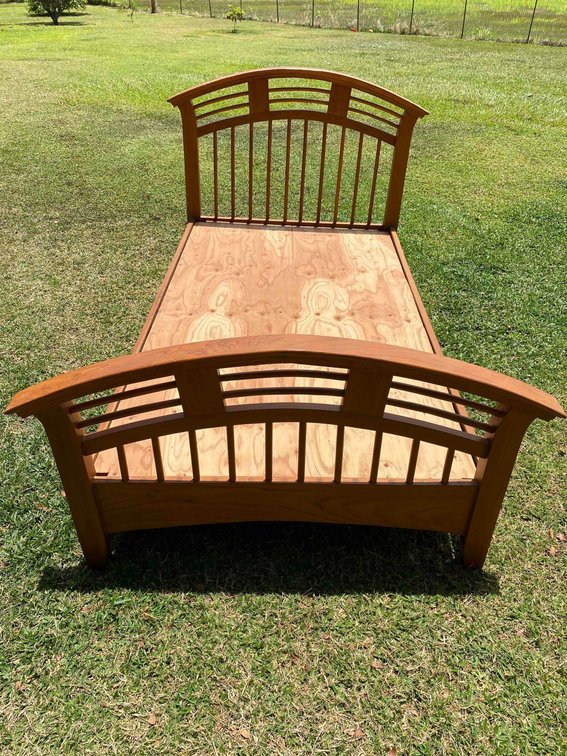 Twin Size Teak Wood Bed Frame