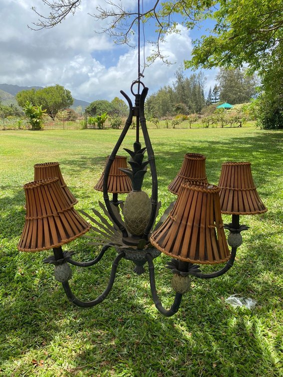 Island Style Pineapple Design Ceiling Lighting 
