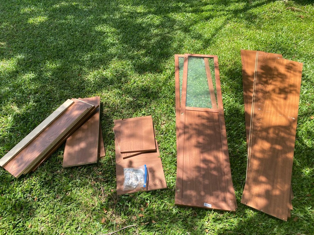 Unassembled Laminate Ikea Bookshelf "Oxberg" 18351 