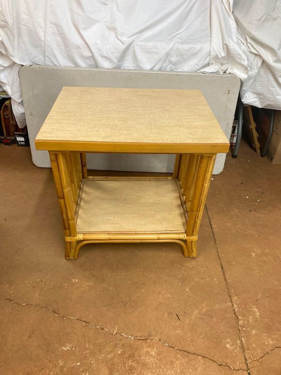 Island Style Side Table with Undershelf 