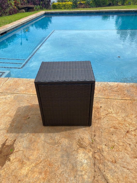 Dark Brown Outdoor Patio Side Table 