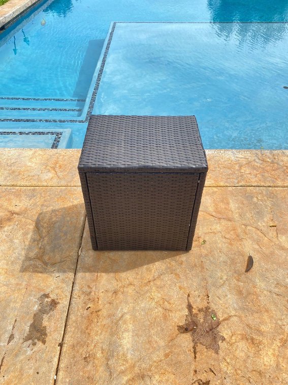 Dark Brown Outdoor Patio Side Table 