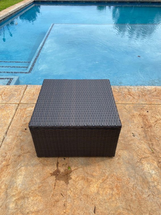 Dark Brown Outdoor Patio Coffee Table 