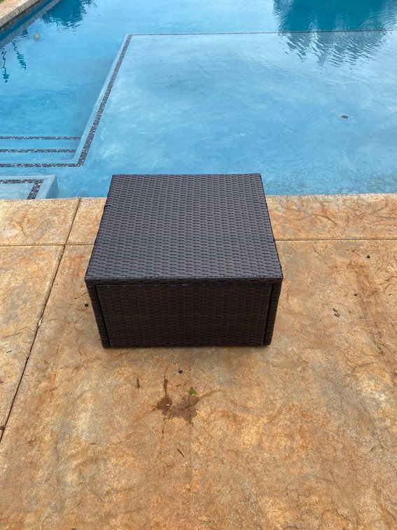 Dark Brown Outdoor Patio Coffee Table 