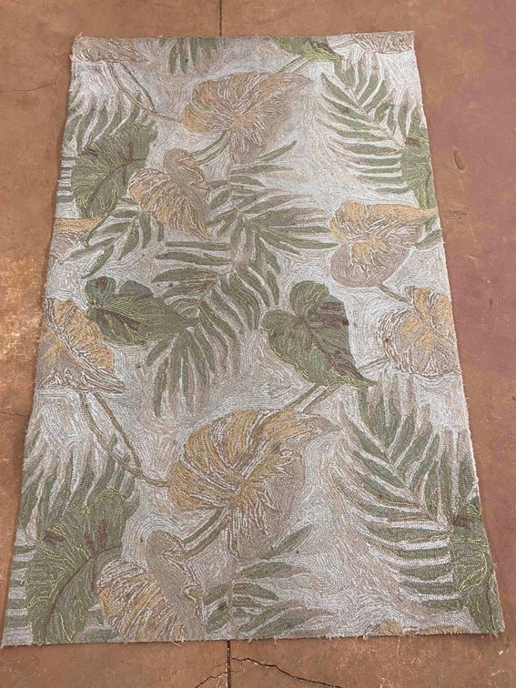 66" X 42" Liora Manne Tropical Leaf Neutral Area Rug 