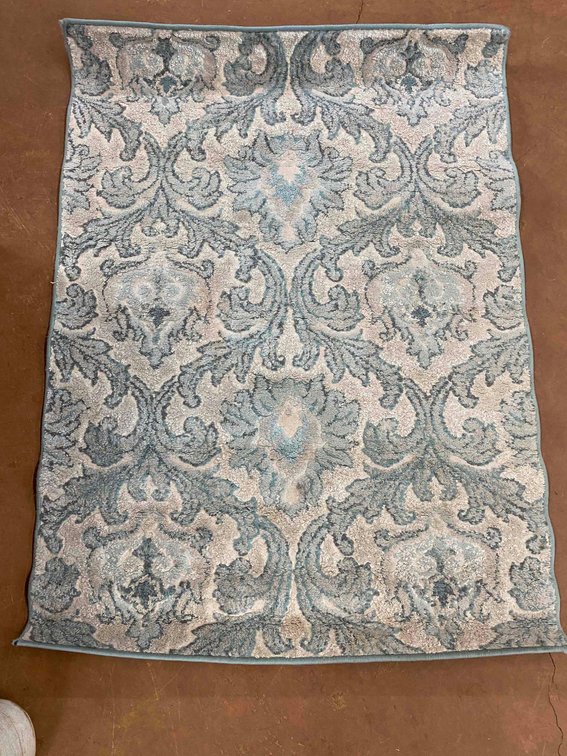 39" X 54" Light Blue Colored Design Area Rug 