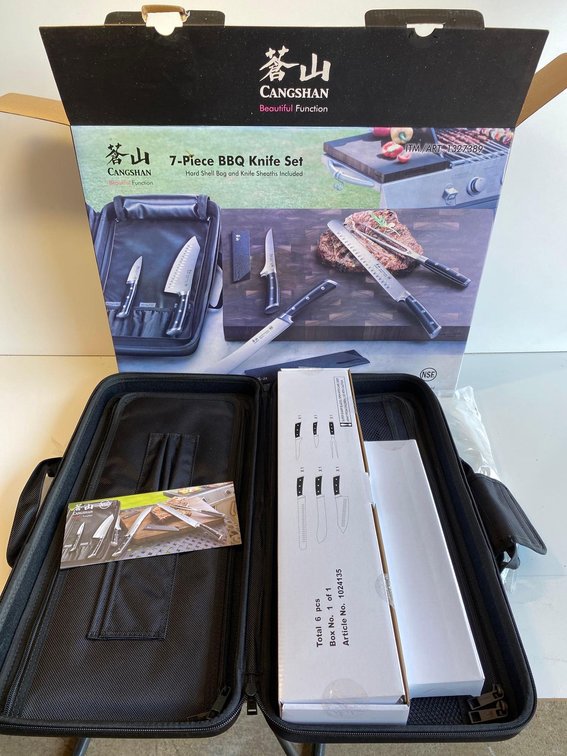 New - Cangshan 7-pc BBQ Knife Set