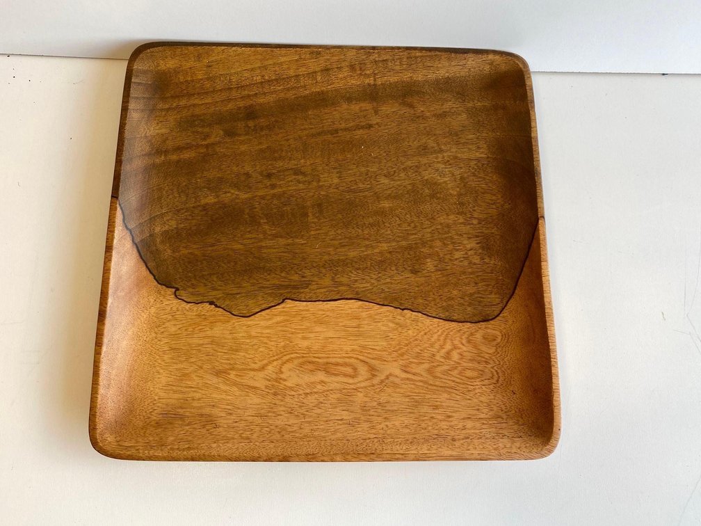 12" Square Mango Wood Plate