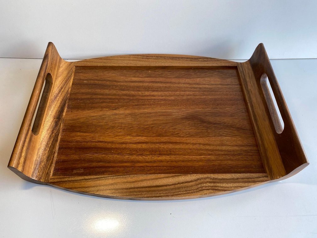 21" Acacia Wood Tray