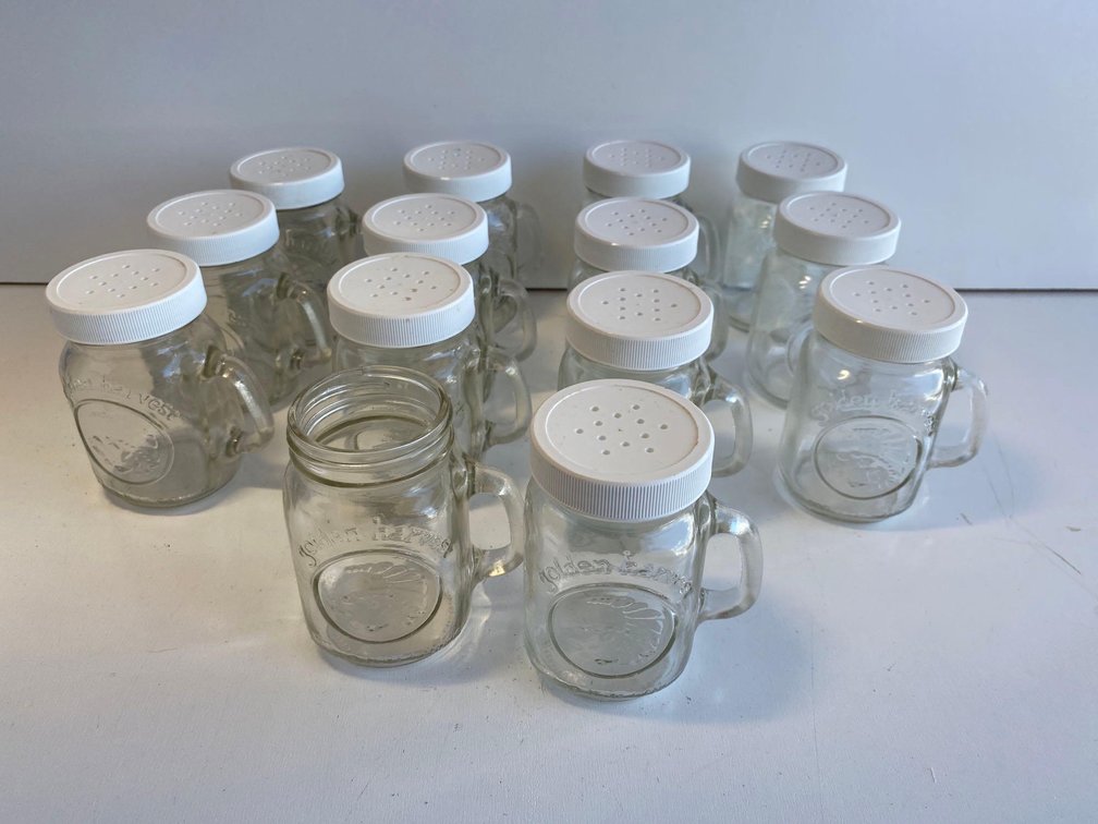 Set of 14 4oz Spice Shaker Jars 
