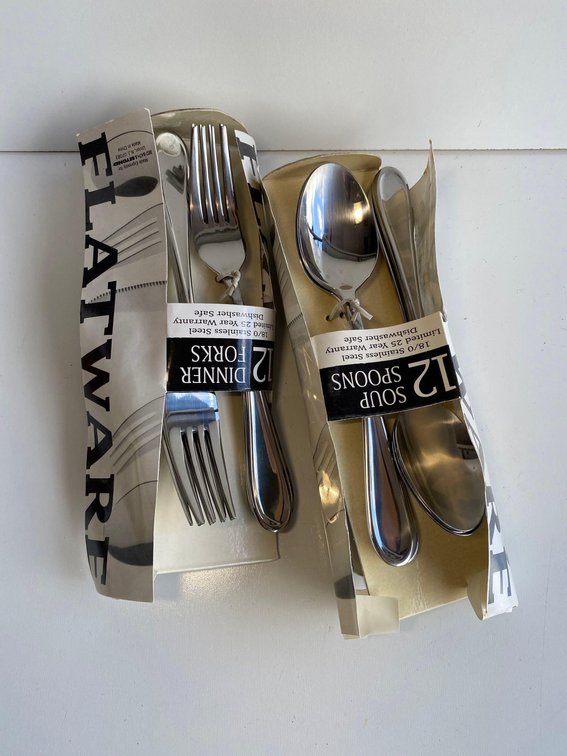 (X's 2) New in Package - 12 Count Soup Spoons and Forks 
