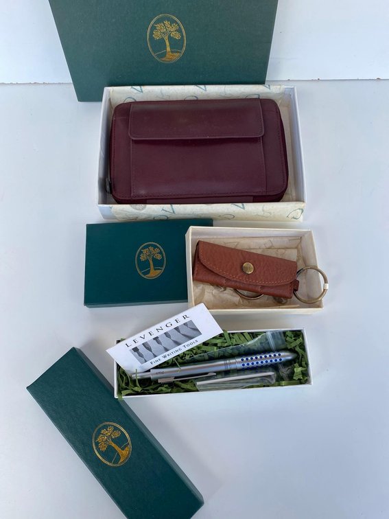 (X's 3) Levenger Pen, Coin Purse and Wallet 