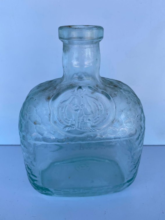 Vintage 7" Tall Glass Bottle 