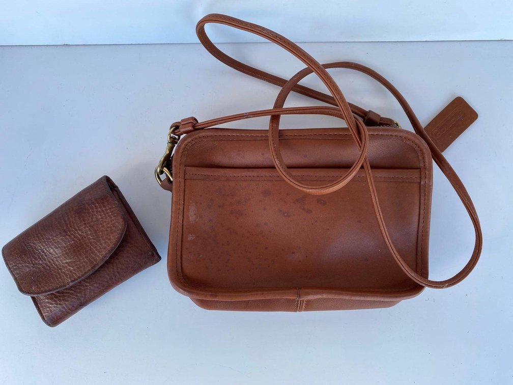 Coach Brown Leather Purse and Duluth Trading Leather Wallet 