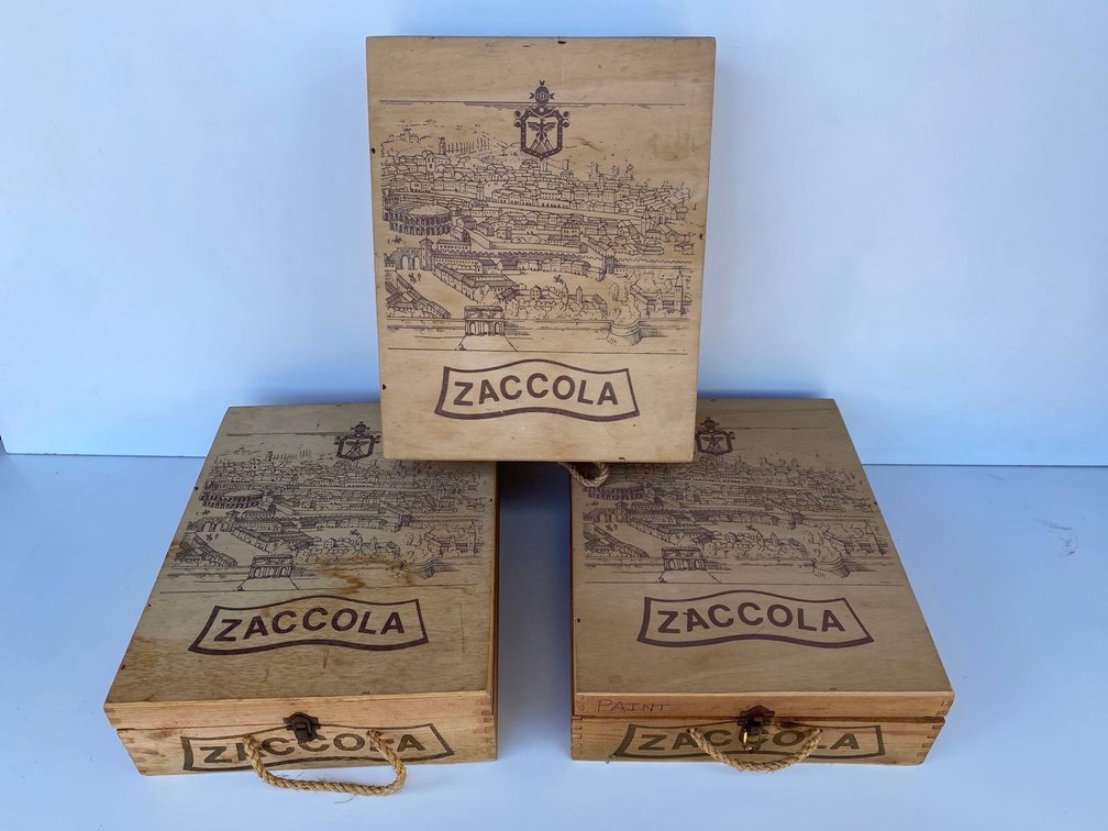 (X's 3) Zaccola Wooden Latch Boxes 