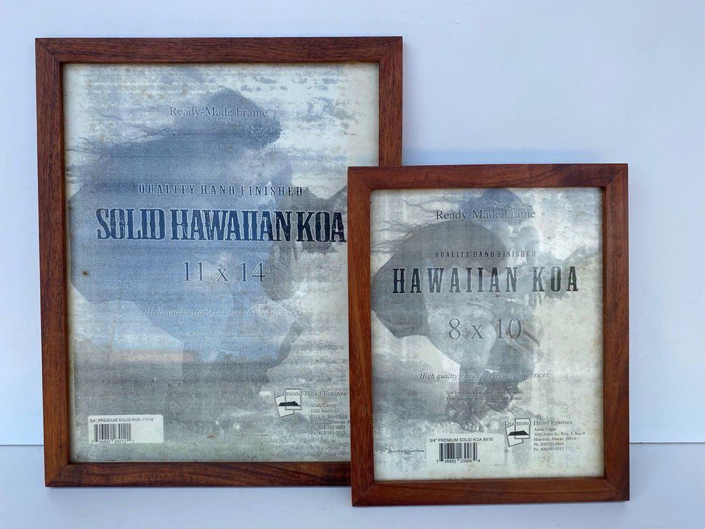 (X's 2) Solid Hawaiian Koa Wood Frames 11X14 and 8X10