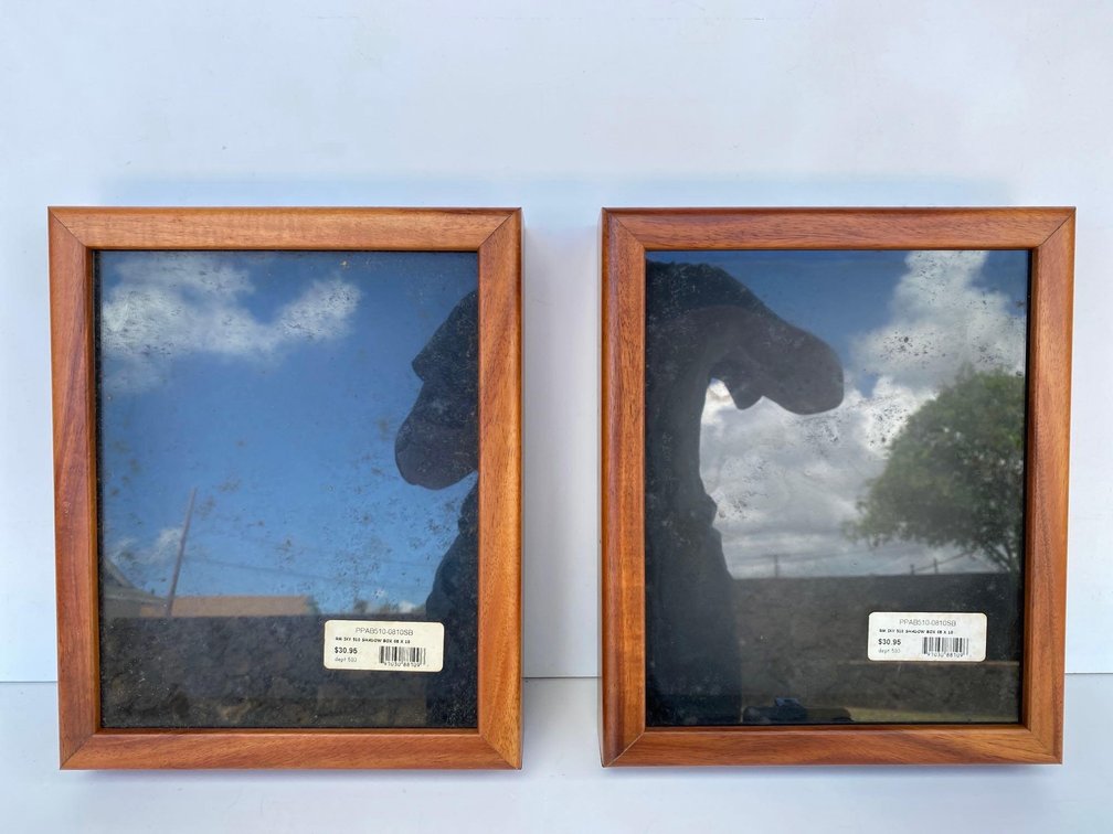 (X's 2) Koa Wood Shadow Boxes 8X10