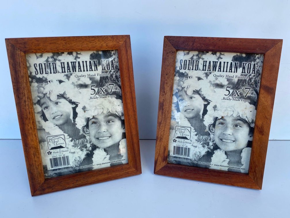 (X's 2) Solid Hawaiian Koa Wood Frames 5X7