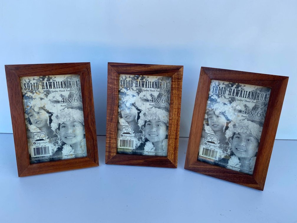 (X's 3) Solid Hawaiian Koa Wood Frames 4X6