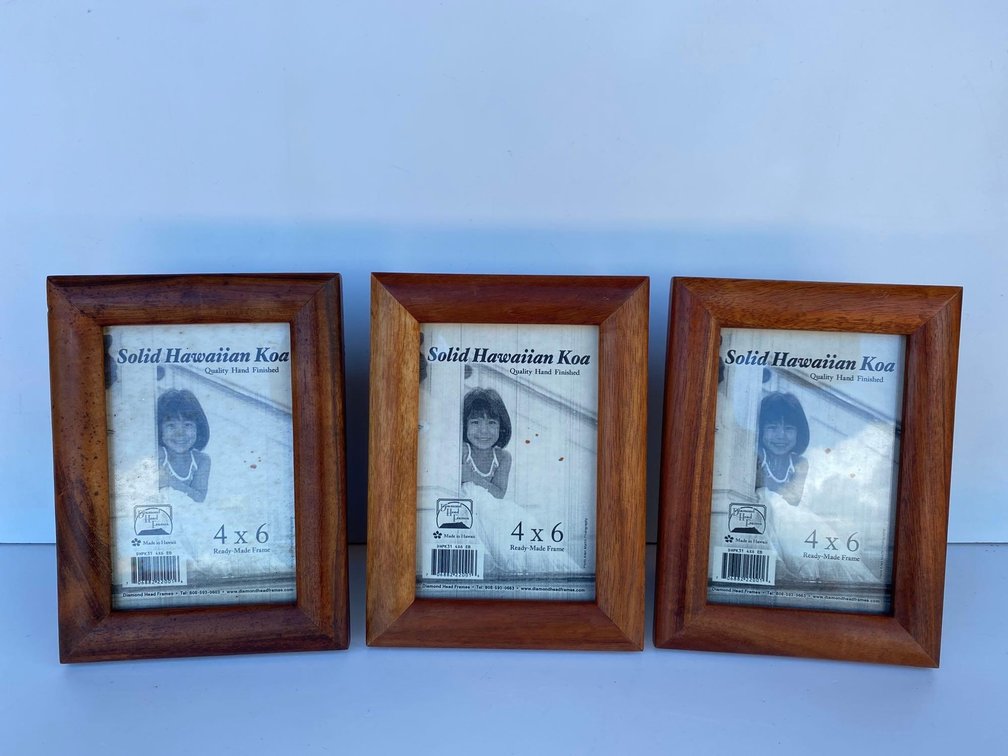 (X's 3) Solid Hawaiian Koa Wood Frames 4X6
