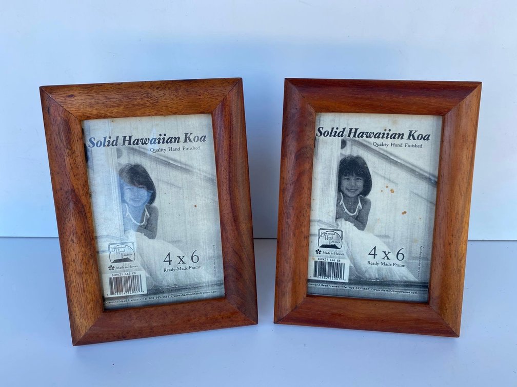 (X's 2) Solid Hawaiian Koa Wood Frames 4X6