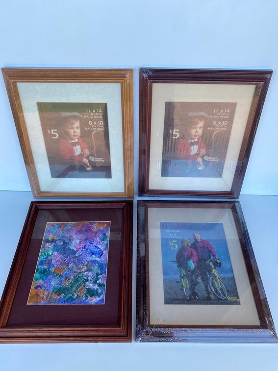 (X's 4) New in Plastic - 11X14 Wood Frames 