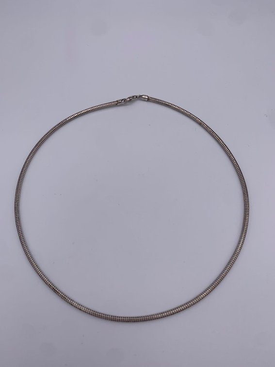 Sterling Silver 925 Omega Chain Necklace 