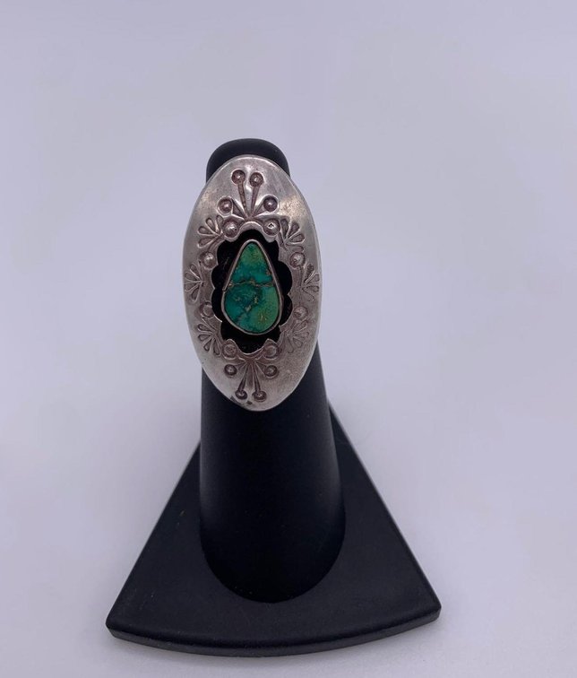 Sterling Silver & Turquoise 'Teresa' Shadow Box Style Ring