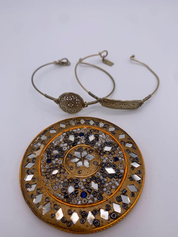 Hand Mirror & CANVAS cuff bracelets