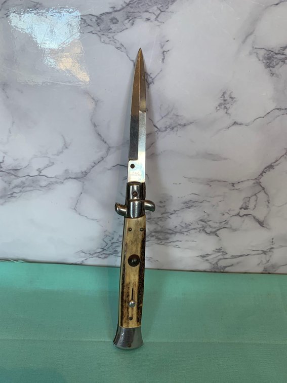 Italy Stainless Switchblade Knife As Is