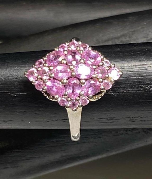 Sterling Silver Pink (Ruby) Stone Ring 925 Size 9