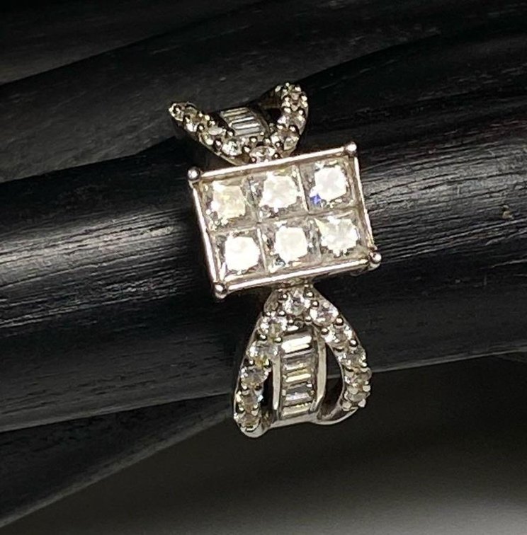 Sterling Silver 925 Tourmaline (Or Quartz) Ring Size 10