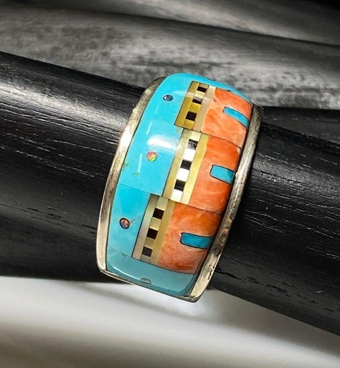 925 Sterling Silver JTV Southwest Style Ring Size 10