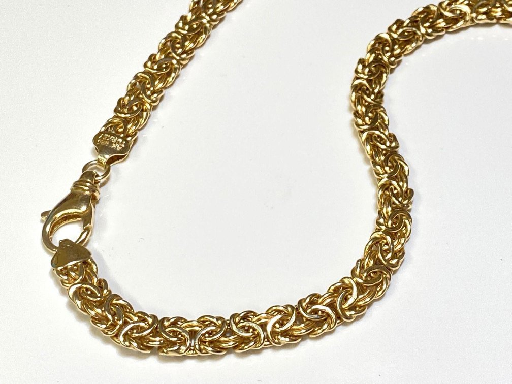 14K Gold Plated Sterling Silver 925 20" Twisted Link Knot Chain 