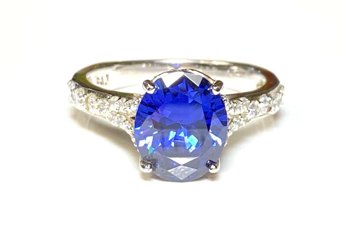 Sterling Silver 925 Bella Luce Esotica 7.42ctw Tanzanite Rhodium Plated Ring Size 9