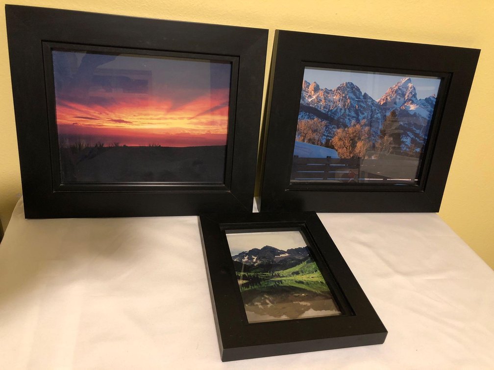 Set of Three Frames with Scenic Photos