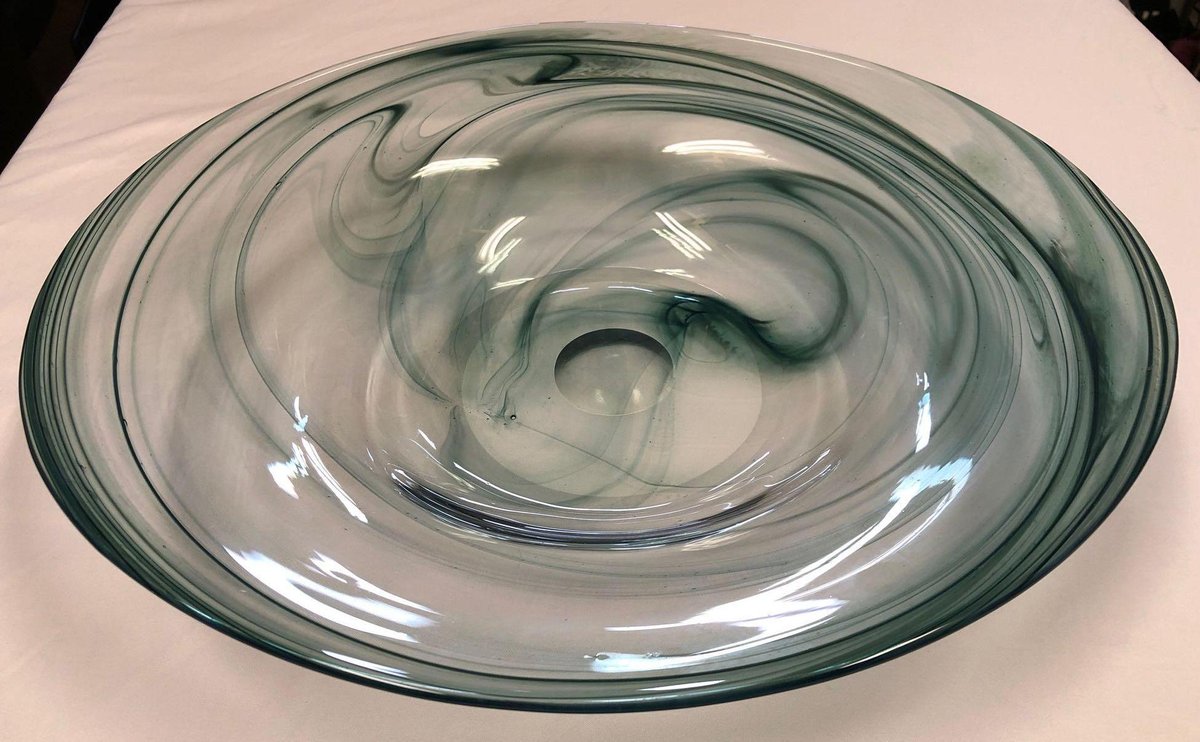 Swirled Glass Display Bowl