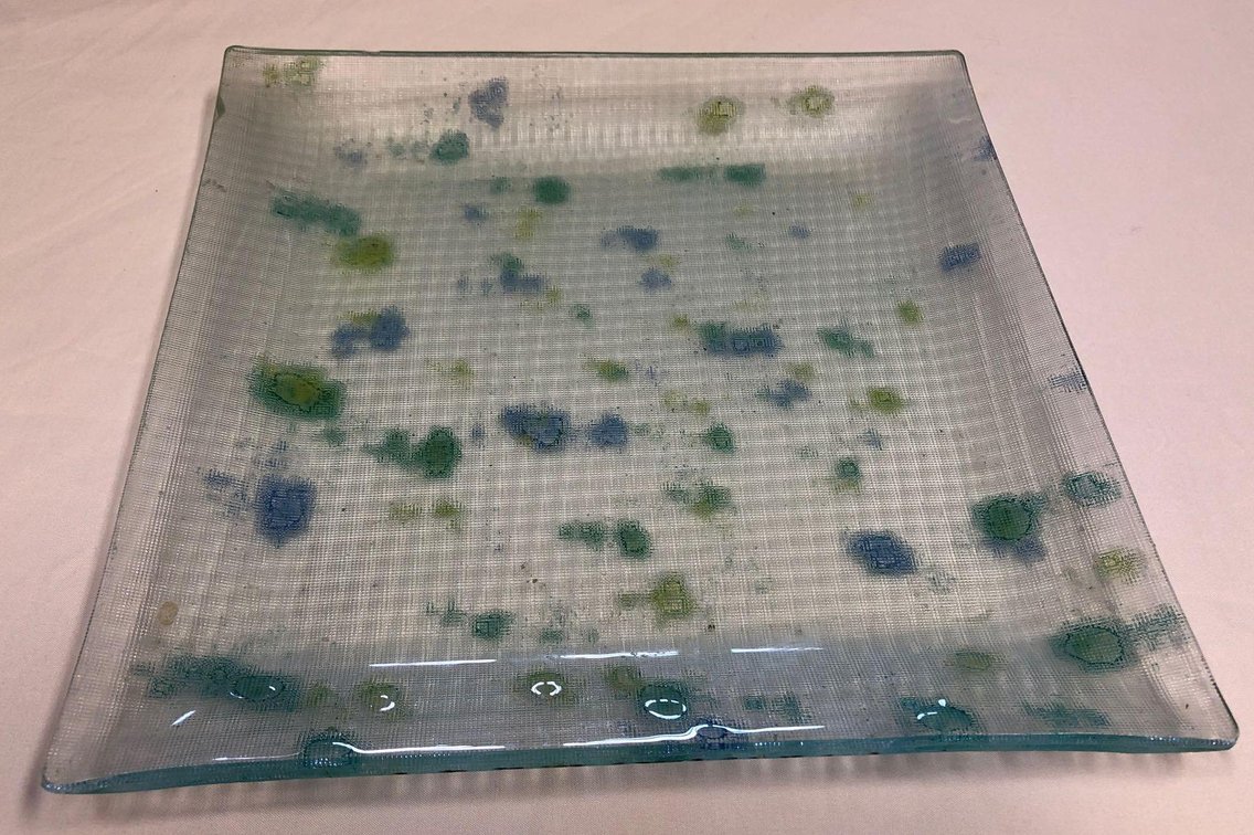 Speckled Glass Square Platter