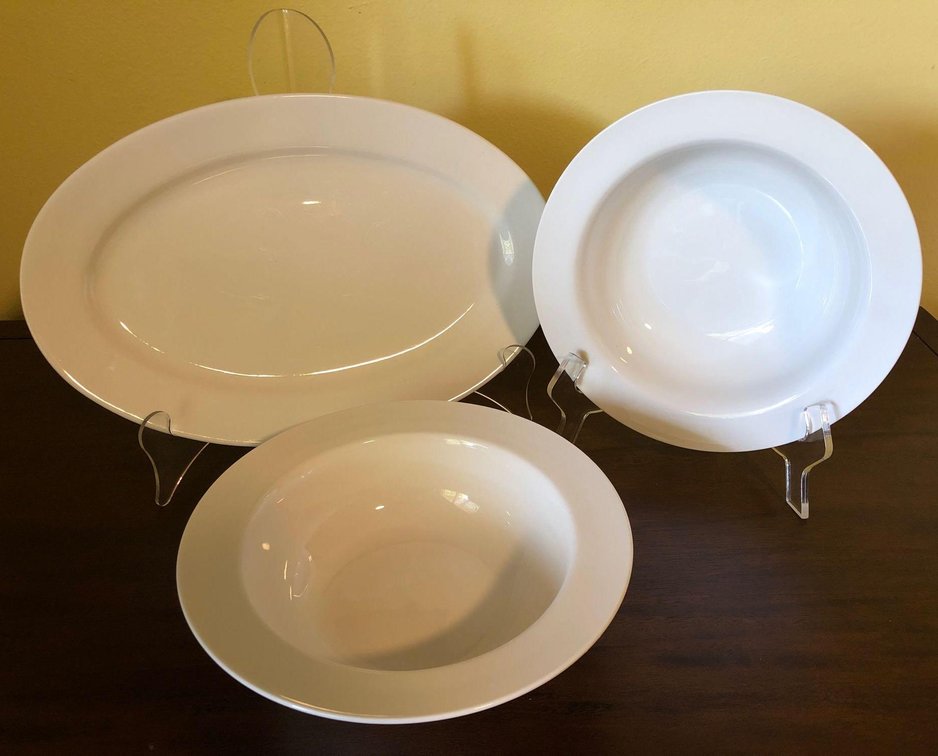 White Serving Bowls and Platter