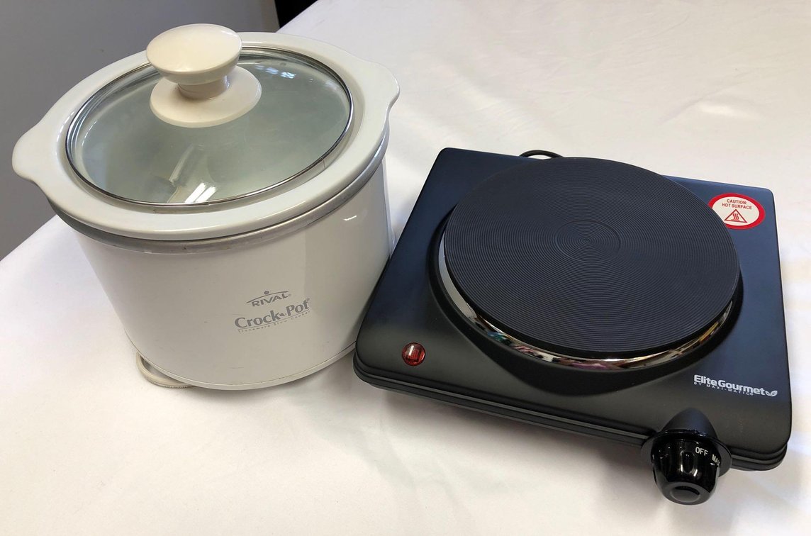 Mini Rival Crock Pot and Electric Burner Plate.