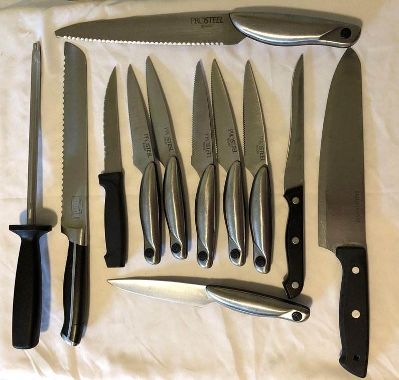Set of Miscellaneous Knives and Honer