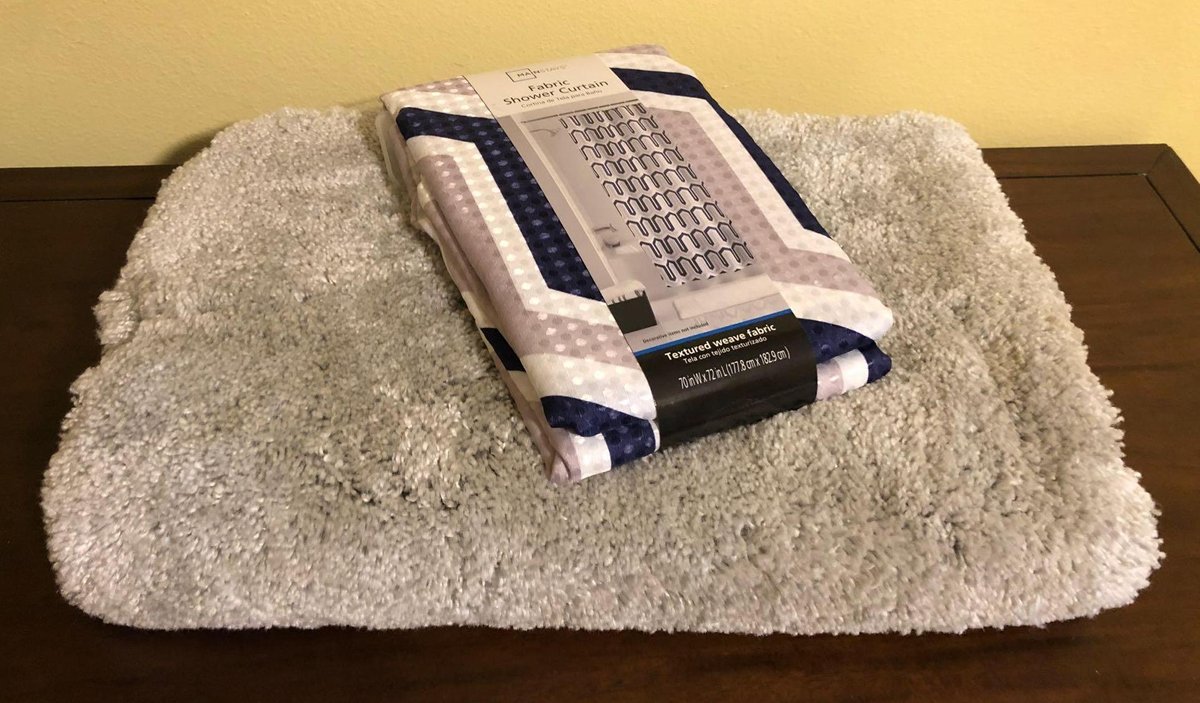 Bath Mat and Shower Curtain